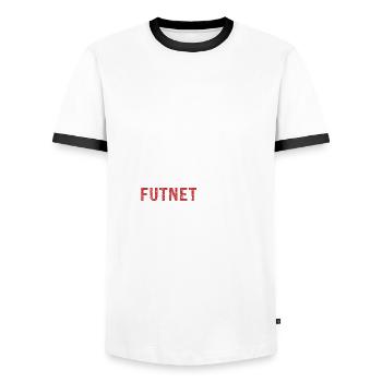 Kopie von Ich brauche keinen Therapeuten, ich habe Futnet - Männer Kontrast-T-Shirt - Weiß/Schwarz - Vorne - AI Model Female 172 light (172cm) & AI Model Male 178 dark (178cm)
