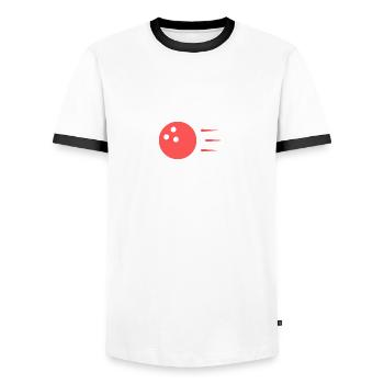 Bowling Sayings Bowling Bowler Skittles Gift - Men's Ringer Shirt - white/black - Front - AI Model Female 172 light (172cm) & AI Model Male 178 dark (178cm)