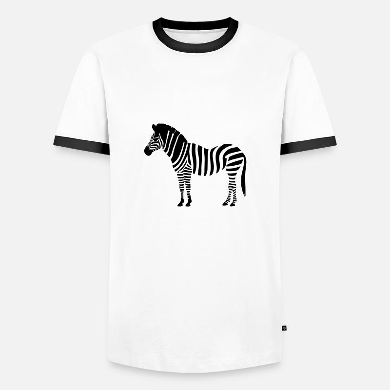 Little Zebra - Men's Ringer Shirt - white/black