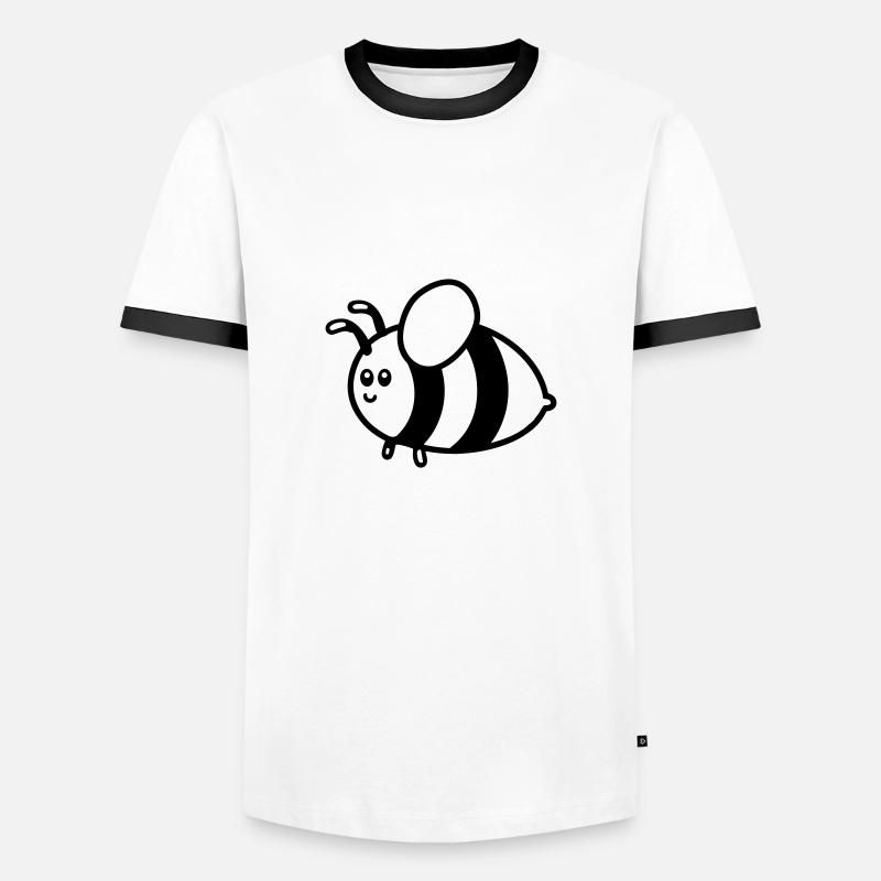 Bee - Men's Ringer Shirt - white/black