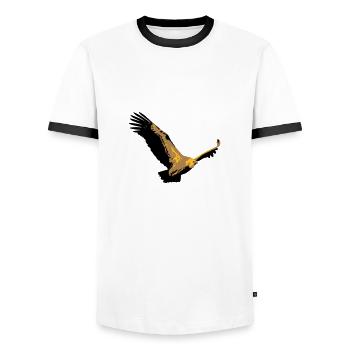 Vautour - T-shirt contrasté Homme - blanc/noir - Devant - AI Model Female 172 light (172cm) & AI Model Male 178 dark (178cm)