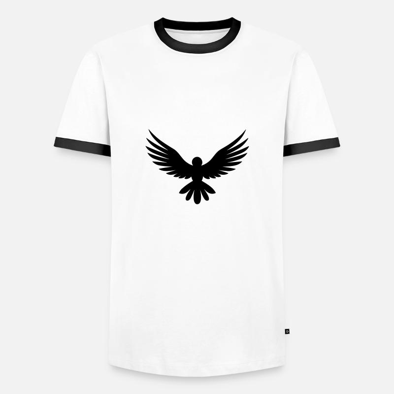 hawk - Men's Ringer Shirt - white/black