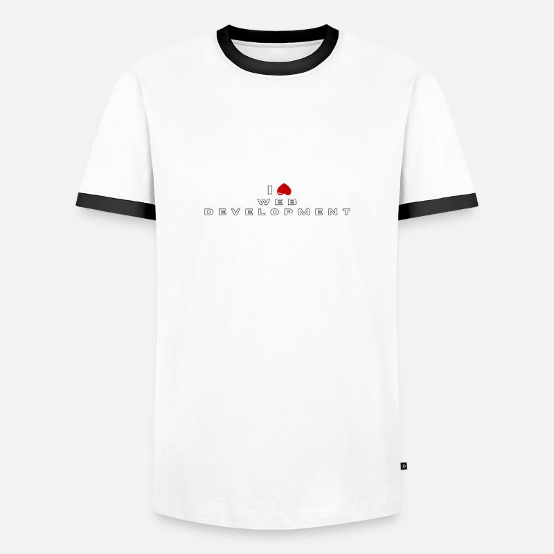 I hate Web development - Men's Ringer Shirt - white/black