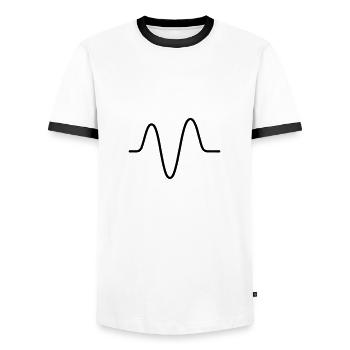 Puls, Herzschlag - Männer Kontrast-T-Shirt - Weiß/Schwarz - Vorne - AI Model Female 172 light (172cm) & AI Model Male 178 dark (178cm)