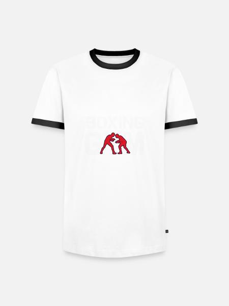 Boxen Fitnessstudio - Männer Kontrast-T-Shirt - Weiß/Schwarz