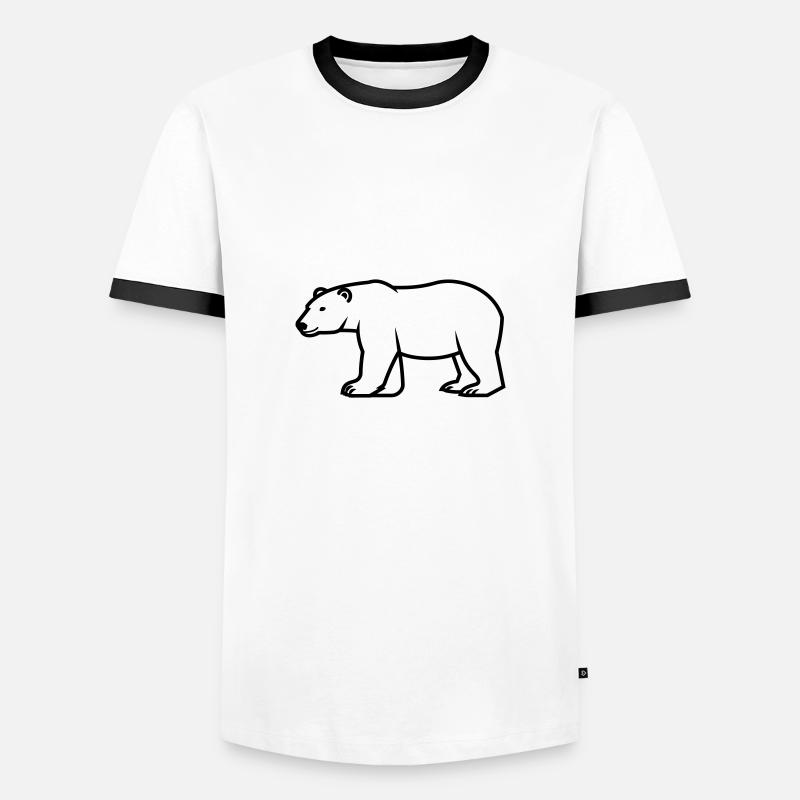 Polar bear - Men's Ringer Shirt - white/black