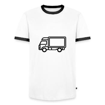 Camion - T-shirt contrasté Homme - blanc/noir - Devant - AI Model Female 172 light (172cm) & AI Model Male 178 dark (178cm)