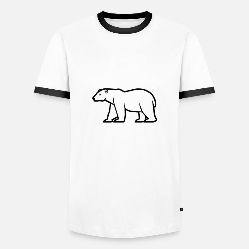 Polar bear - Men's Ringer Shirt - white/black