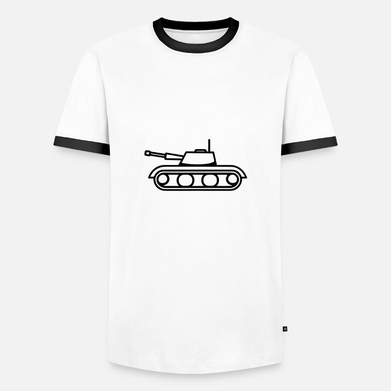 tank - Men's Ringer Shirt - white/black