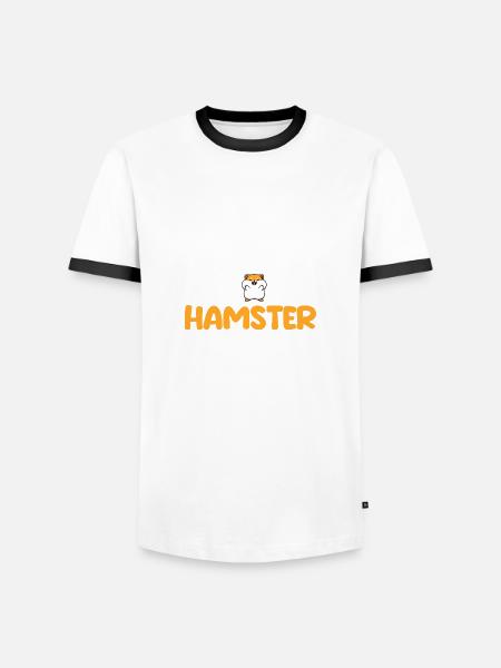 Nagetier Hamsterbesitzer Hamster - Männer Kontrast-T-Shirt - Weiß/Schwarz