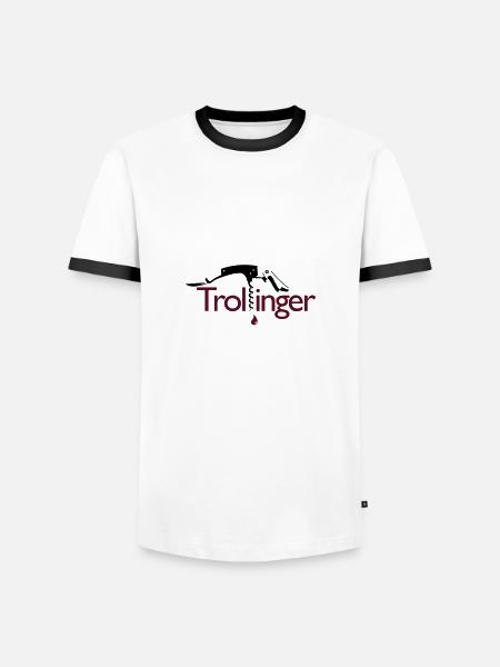Trollinger - Männer Kontrast-T-Shirt - Weiß/Schwarz