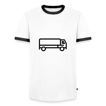 Camion - T-shirt contrasté Homme - blanc/noir - Devant - AI Model Female 172 light (172cm) & AI Model Male 178 dark (178cm)