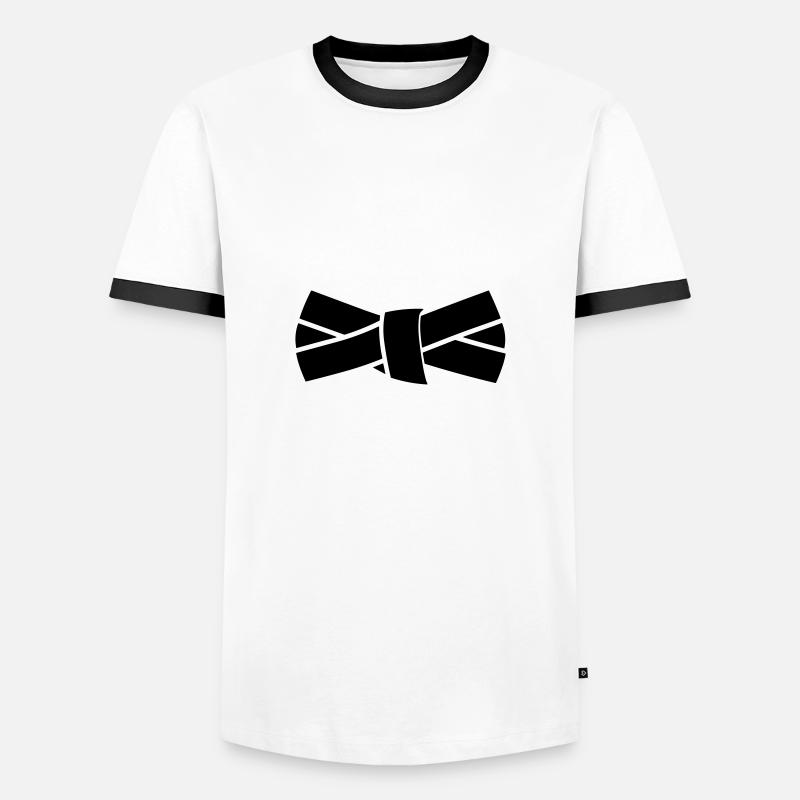 belt - Men's Ringer Shirt - white/black
