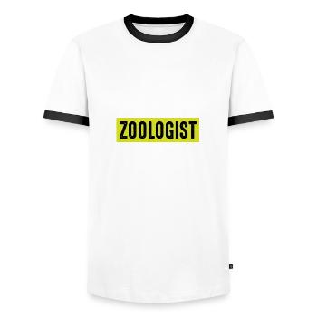 We look good from animal scientist gift - Men's Ringer Shirt - white/black - Front - AI Model Female 172 light (172cm) & AI Model Male 178 dark (178cm)