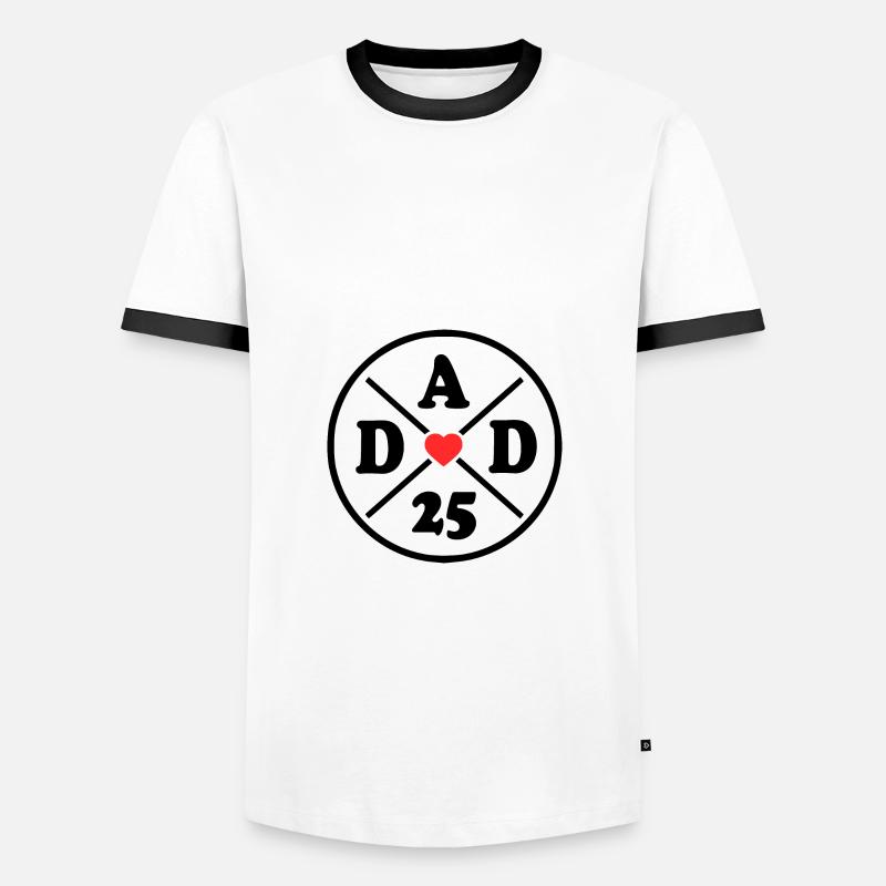 Dad 2025 - Men's Ringer Shirt - white/black