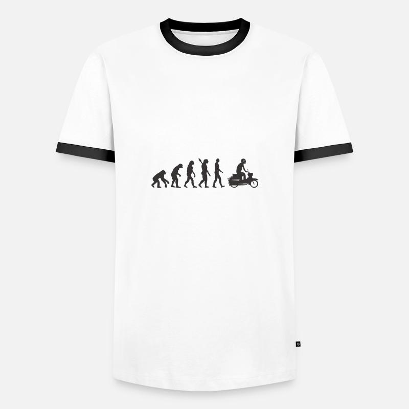 Simson Schwalbe Evolution black - Men's Ringer Shirt - white/black
