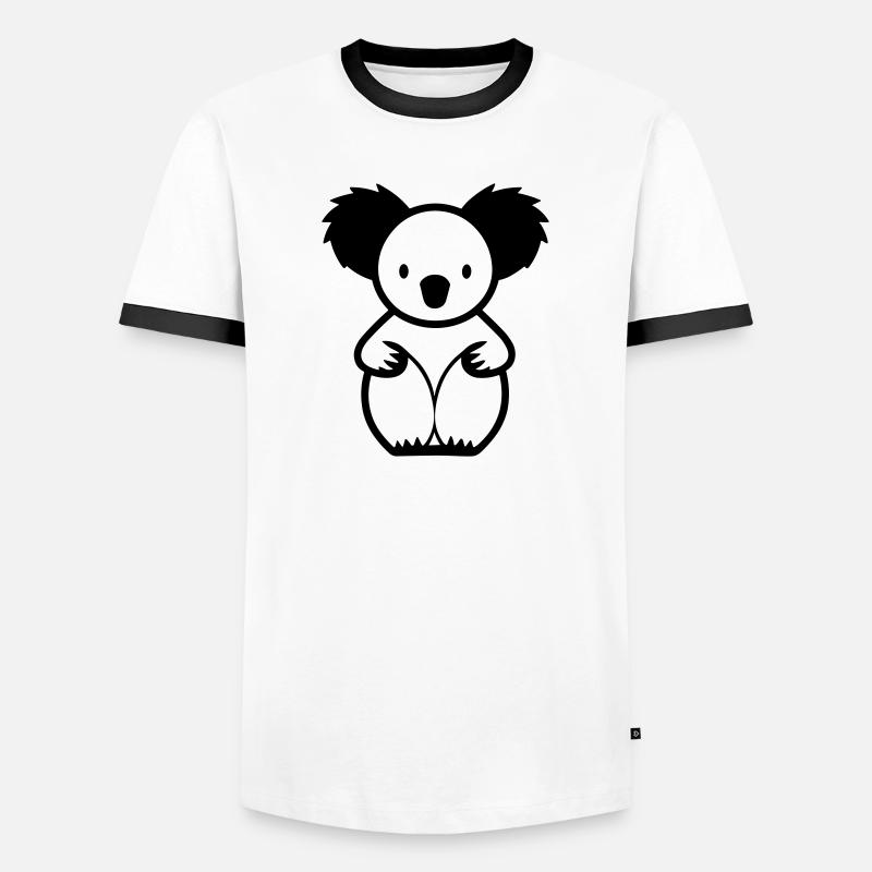 koala - Men's Ringer Shirt - white/black