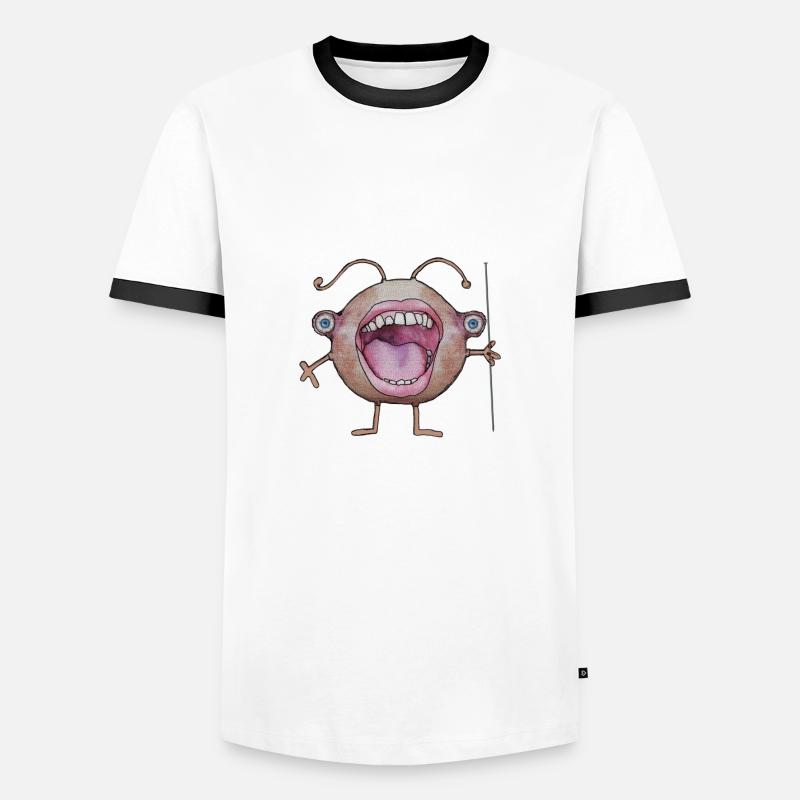 Billy Titebite - Men's Ringer Shirt - white/black