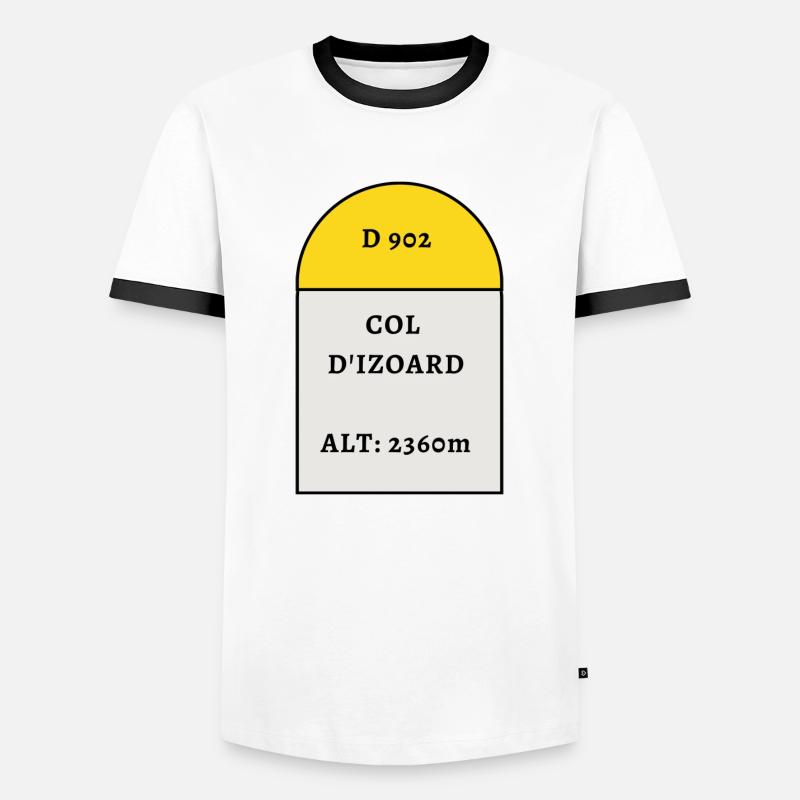 Col d'Izoard - Men's Ringer Shirt - white/black