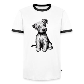 Hundehalter Geschenk Hund Labrador Haustier Hunde - Männer Kontrast-T-Shirt - Weiß/Schwarz - Vorne - AI Model Female 172 light (172cm) & AI Model Male 178 dark (178cm)