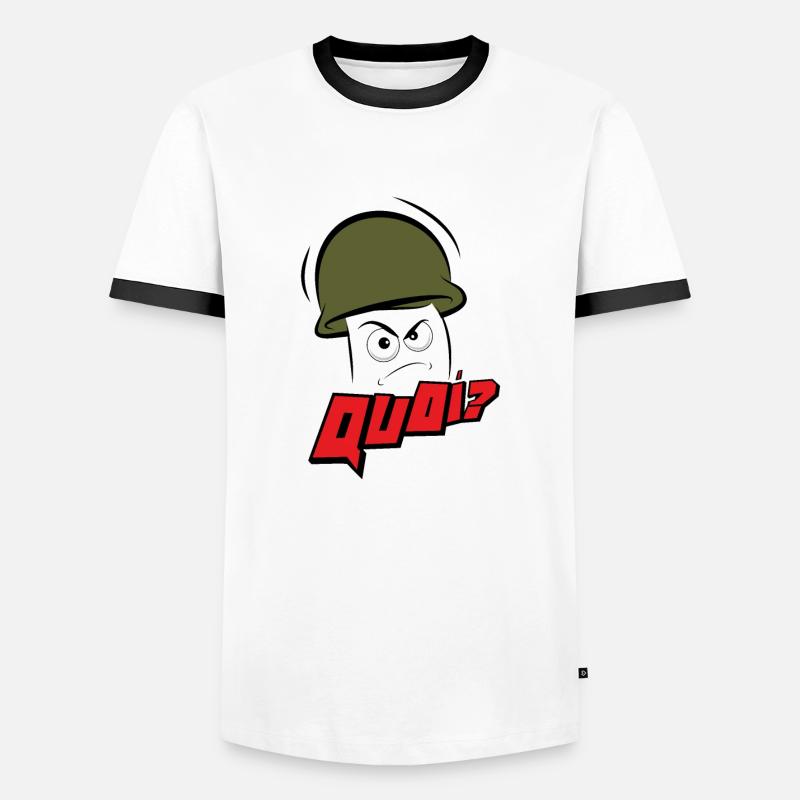 Herr Grumpy WAS, - Männer Kontrast-T-Shirt - Weiß/Schwarz