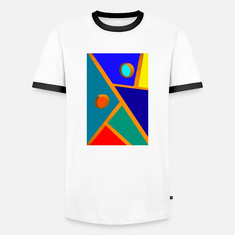 Abstract art - Men's Ringer Shirt - white/black