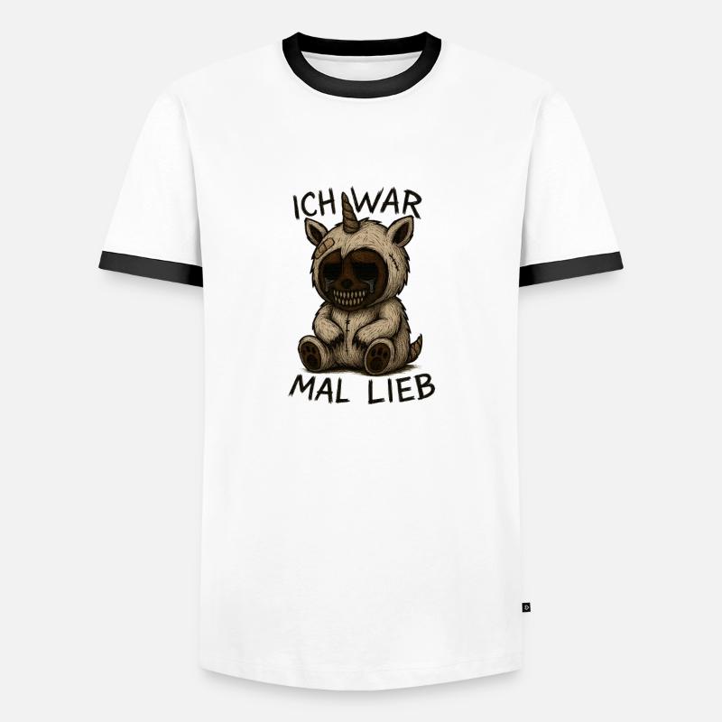 Ich war mal lieb - Männer Kontrast-T-Shirt - Weiß/Schwarz