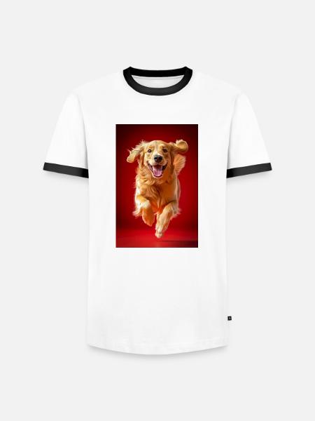 Flying Golden Joy - Men's Ringer Shirt - white/black