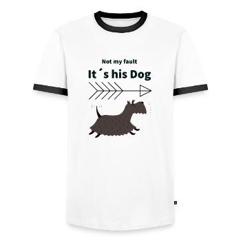 Hunde-Alibi - Männer Kontrast-T-Shirt - Weiß/Schwarz - Vorne - AI Model Female 172 light (172cm) & AI Model Male 178 dark (178cm)