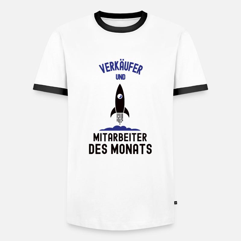 Mitarbeiter des Monats Verkäufer Bester Mann Danke - Männer Kontrast-T-Shirt - Weiß/Schwarz