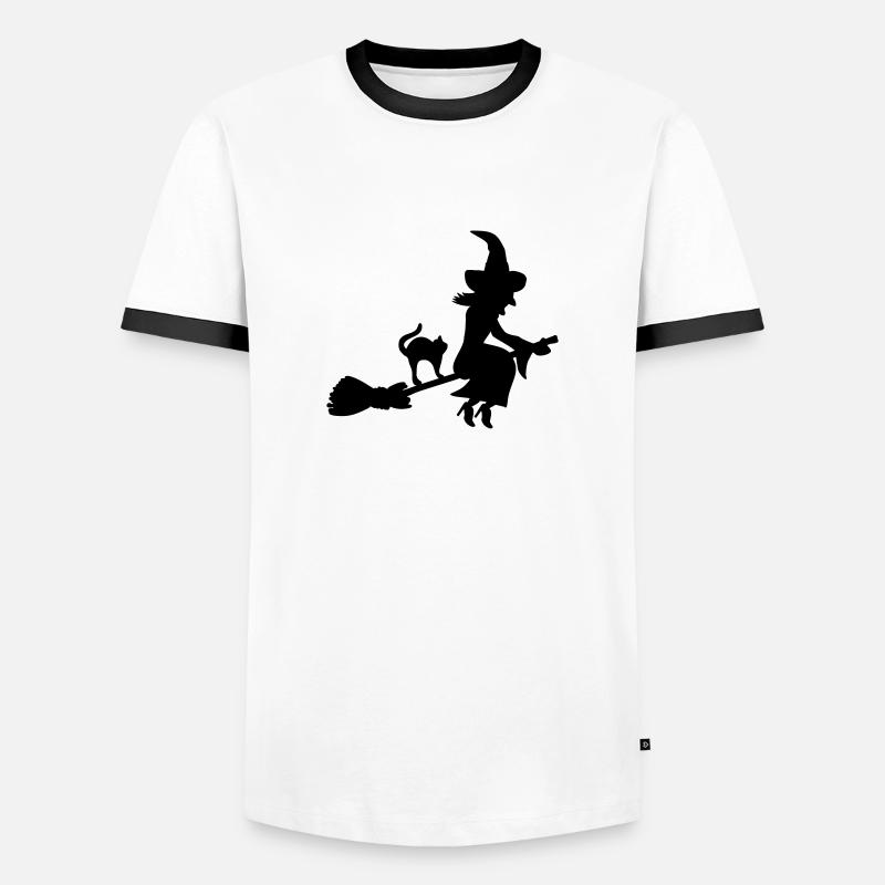 Witch - Men's Ringer Shirt - white/black