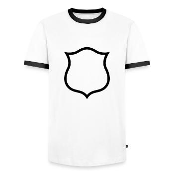 Forme / Symbole / Rond / Custom / Personnaliser - T-shirt contrasté Homme - blanc/noir - Devant - AI Model Female 172 light (172cm) & AI Model Male 178 dark (178cm)
