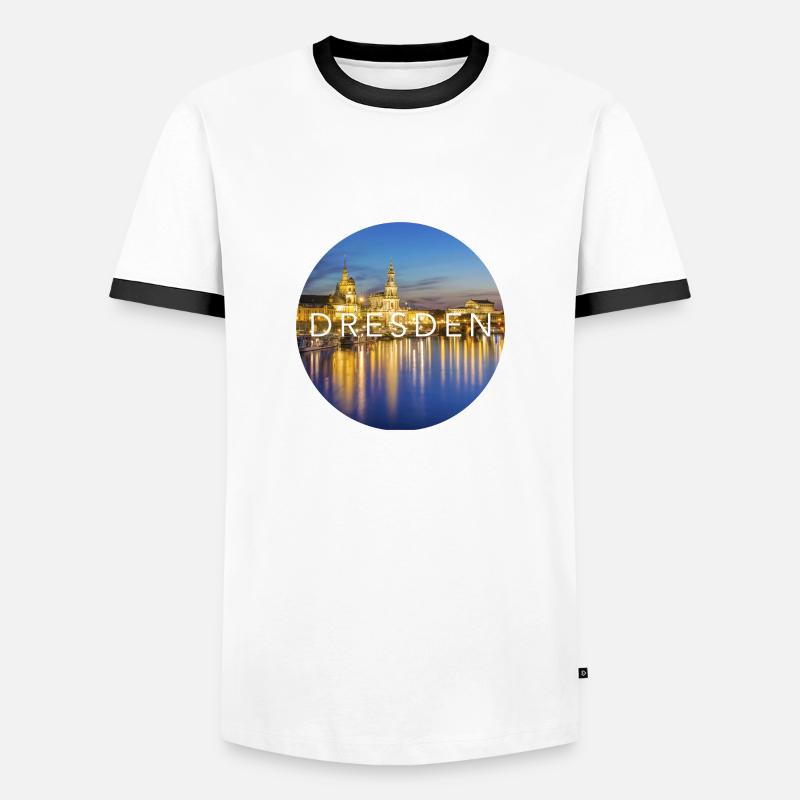 Dresden - Men's Ringer Shirt - white/black