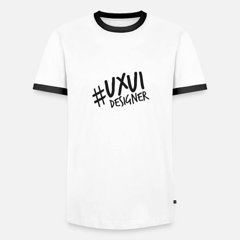 UX UI Designer | Designer. Programmierer - Männer Kontrast-T-Shirt - Weiß/Schwarz