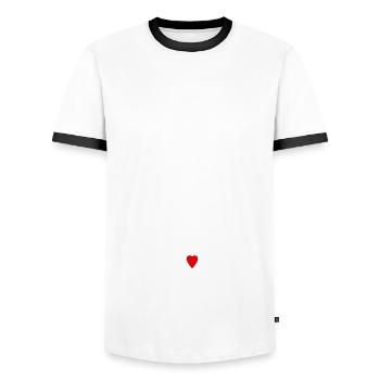 Dad d'amour seit 2023 - Männer Kontrast-T-Shirt - Weiß/Schwarz - Vorne - AI Model Female 172 light (172cm) & AI Model Male 178 dark (178cm)