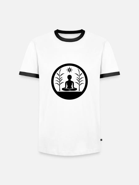 Relaxation - T-shirt contrasté Homme - blanc/noir