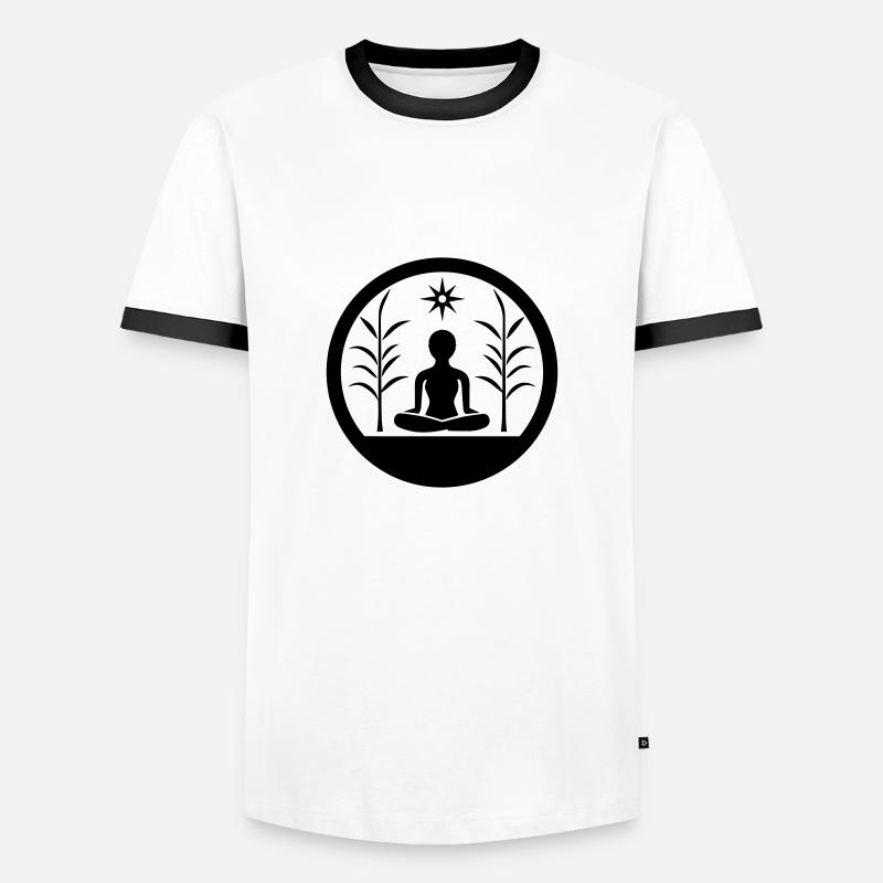 Relaxation - T-shirt contrasté Homme - blanc/noir
