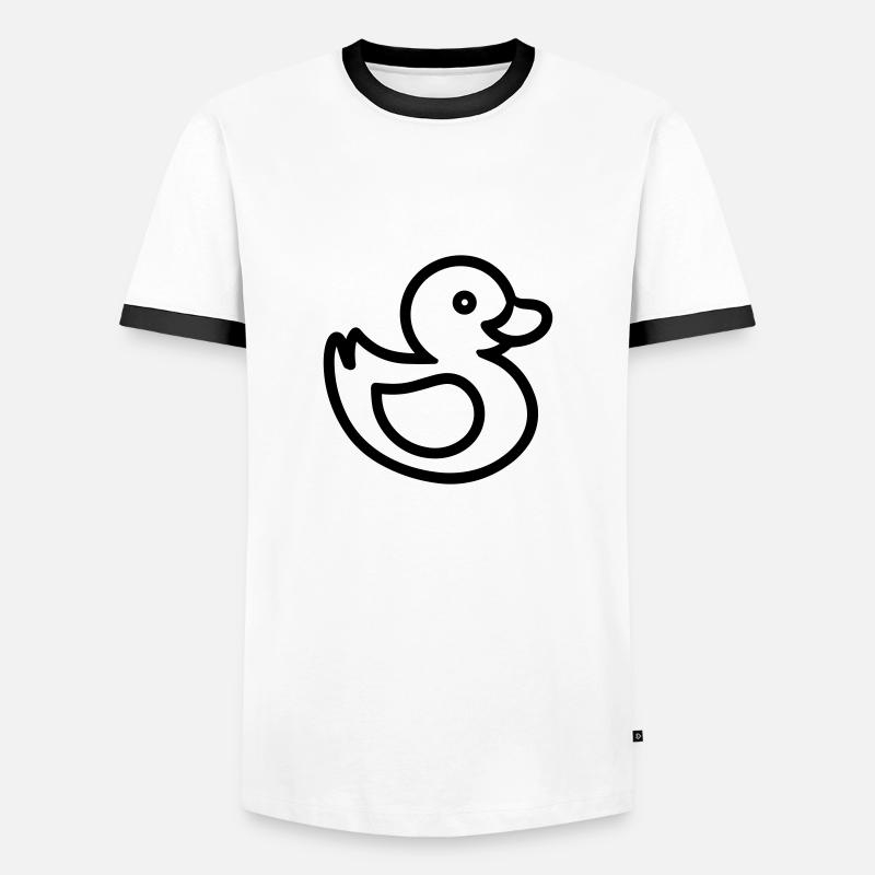 Duck - Men's Ringer Shirt - white/black