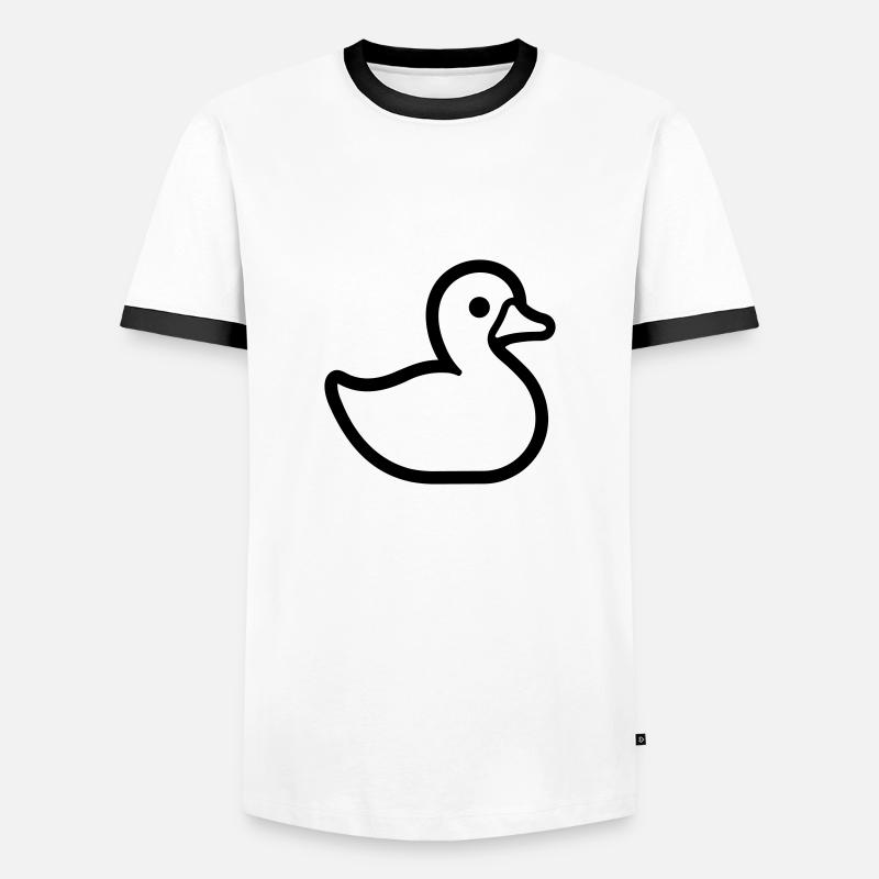 Duck - Men's Ringer Shirt - white/black
