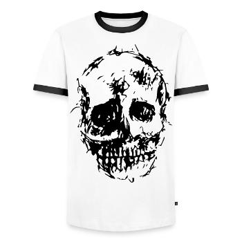 Todes Neu - Männer Kontrast-T-Shirt - Weiß/Schwarz - Vorne - AI Model Female 172 light (172cm) & AI Model Male 178 dark (178cm)