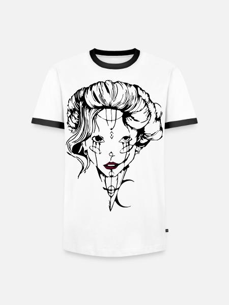 Evil Tenderness - Men's Ringer Shirt - white/black