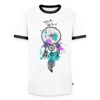 Festivals 2018 Traumfänger - Männer Kontrast-T-Shirt - Weiß/Schwarz - Vorne - AI Model Female 172 light (172cm) & AI Model Male 178 dark (178cm)