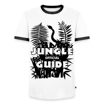 jungleguide blak - T-shirt contrasté Homme - blanc/noir - Devant - AI Model Female 172 light (172cm) & AI Model Male 178 dark (178cm)