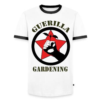 Guerilla gardening - Männer Kontrast-T-Shirt - Weiß/Schwarz - Vorne - AI Model Female 172 light (172cm) & AI Model Male 178 dark (178cm)