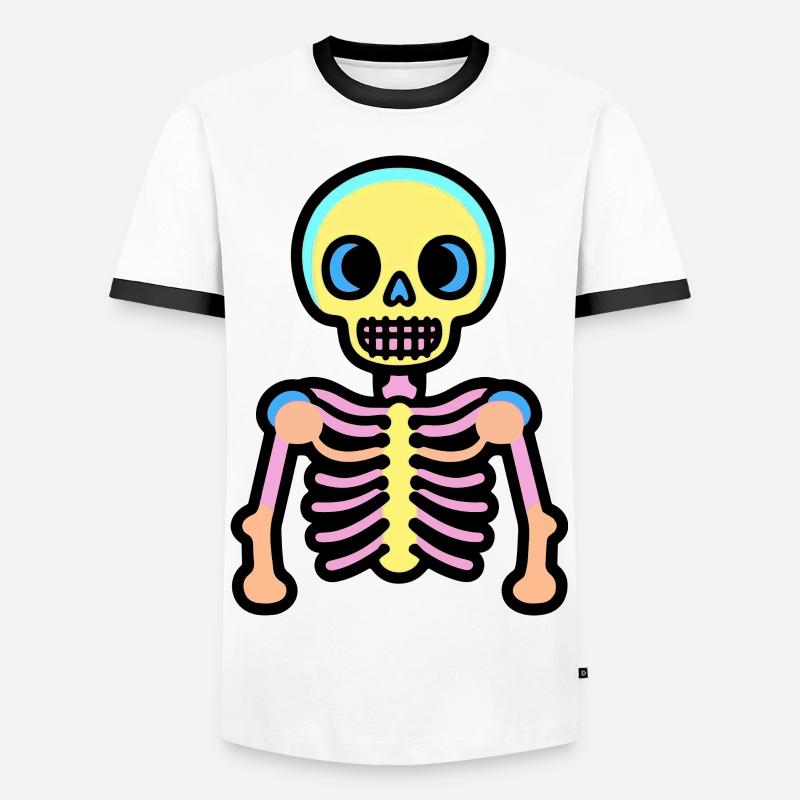 Skeleton Halloween - Men's Ringer Shirt - white/black