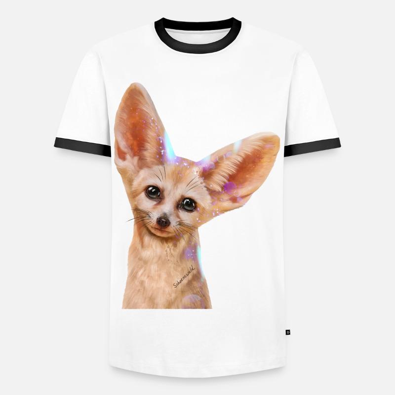 Fennec - Men's Ringer Shirt - white/black