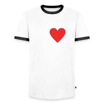 Ich liebe meine Oma Italienisch Italien Nonna - Männer Kontrast-T-Shirt - Weiß/Schwarz - Vorne - AI Model Female 172 light (172cm) & AI Model Male 178 dark (178cm)