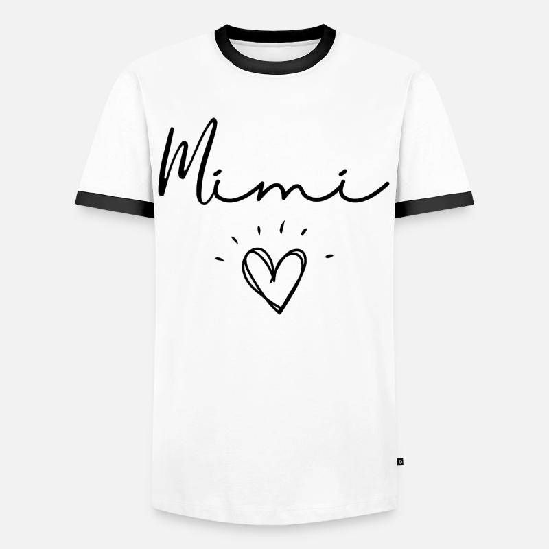 Mimi. mimi gift - Men's Ringer Shirt - white/black