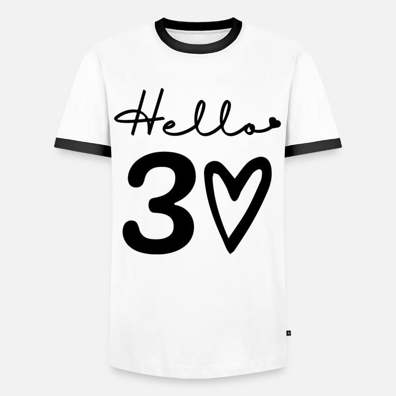 hello 30. 30th birthday - Men's Ringer Shirt - white/black