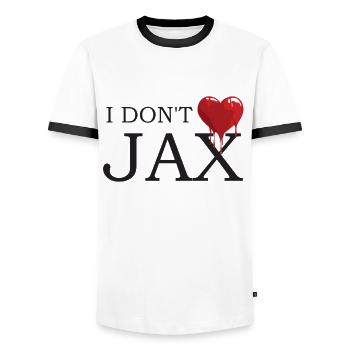 I Don't Love Jacksonville Florida - Men's Ringer Shirt - white/black - Front - AI Model Female 172 light (172cm) & AI Model Male 178 dark (178cm)